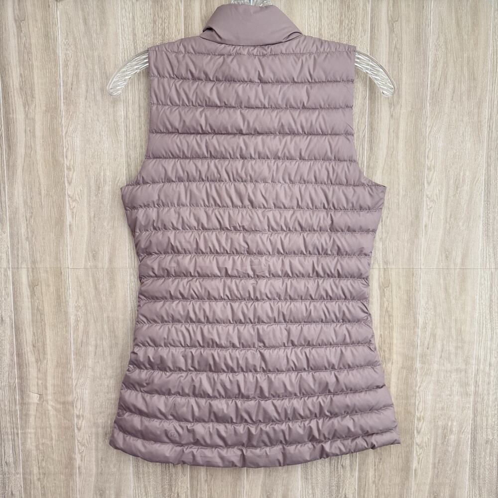 Lululemon Vest Womens Size 2 Puffer Pack It Down Mauve Pink Goose Athleisure - Picture 2 of 16
